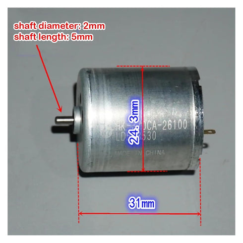 WVAIUPIX RK-370CA-26100 3V 5V 6V 10600RPM Electronic Starter DC Large Torque High Speed Carbon Brush Mute Electronic