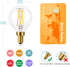 E12 Bulb, 4W(40-Watt 3000K, G15/G50 Dimmable Bulbs 3-Pack Globe Equivalent), Soft White LED Light for Pendant