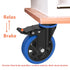4'' Heavy Duty Caster Wheels Set of 4 with Brake, Industrial Locking Swivel Top Plate Casters for Furniture