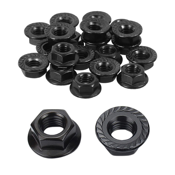 SIMAIYUN 50 Pcs M6 x 1.0mm Serrated Flange Hex Nuts, 304 Stainless Steel