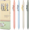 FIOVER Cat Pens, 4 Pcs Gel Pens, 0.5mm Quick Dry Black Ink, Fine Point Smooth Writing for Cat Lover Gifts