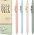 FIOVER Cat Pens, 4 Pcs Gel Pens, 0.5mm Quick Dry Black Ink, Fine Point Smooth Writing for Cat Lover Gifts