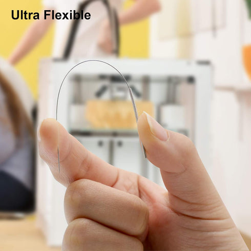 3D Printer Nozzle Cleaning Kit with Brush - 10 Pieces 0.4 mm Cleaning Needles and 2 Types of Tweezers