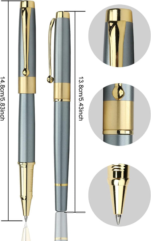 Ballpoint Pen Black Refill, Luxury 0.5mm, Best Gift Set for Men & Women, Professional Executive Office