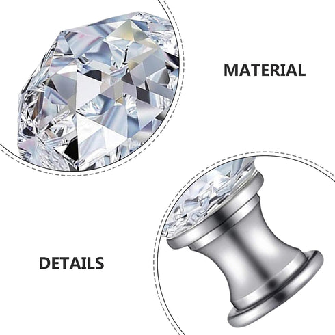 ULDIGI Crystal Lamp Finial Knob Chic Light Decoration with Threaded Base Durable and Sturdy Screw Cap for Modern