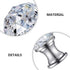 ULDIGI Crystal Lamp Finial Knob Chic Light Decoration with Threaded Base Durable and Sturdy Screw Cap for Modern