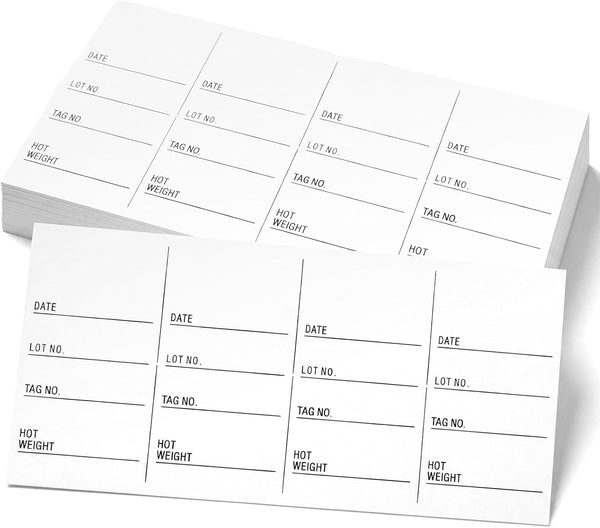 YooNotee 1000 Pcs Hot Carcass Tags, 2.66 x 4.25 Inches White Meat Tags