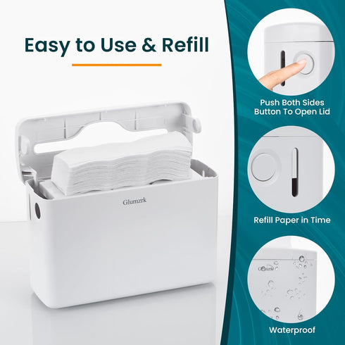 Countertop Commercial Multifold Paper Towel Dispenser, Compact Pop Up Hand Towel Holder for Trifold/Z-Fold Paper