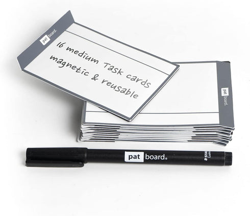 PATboard Scrum Board and Kanban Board, Medium TASKcards, Magnetic, Grey