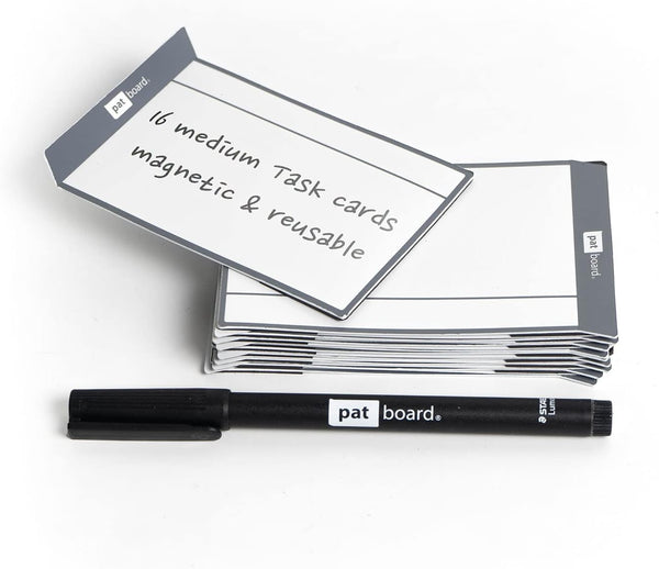 PATboard Scrum Board and Kanban Board, Medium TASKcards, Magnetic, Grey