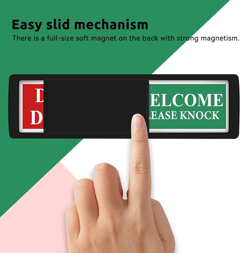 Privacy Sign - Do Not Disturb/Welcome Sign for Home Office, Restroom, Conference, Hotel, Hospital, Magnetic Slider Door
