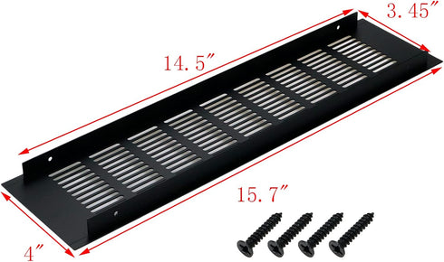 Geesatis 15.7 x 4 inch Rectangle Shape Mesh Air Vent for Cabinet, Shoe Cabinet Hardware Accessories with Mounting