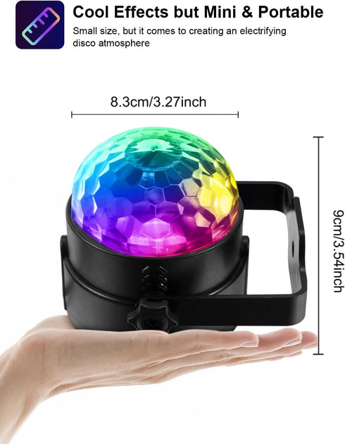 Luditek Sound Activated Party Lights with Remote DJ Lighting, Disco Ball Strobe Stage Light for Home Room Dance Parties