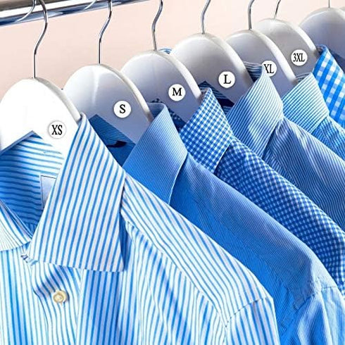 DERAYEE 4200 Pcs Clothing Size Round Stickers, 1/2” White Adhesive Labels for Apparel Circle Size Labels, 7 Sizes