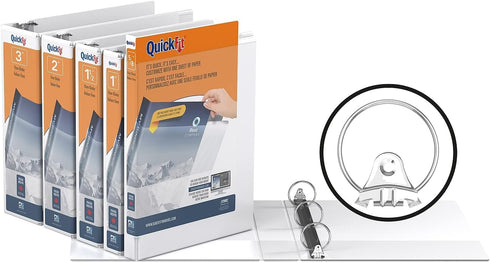 View Binder, QuickFit, 3 Inch, Round Ring, White (88050)