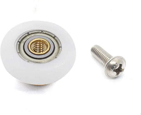 4 Sets Shower Door Rollers Runners Wheels Replacement Part Bathroom Glass Shower Sliding Door - 19mm x 5mm by XUKEKOY