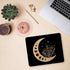 Black Gold Moon Mouse Pad 9.4 x 7.9 Inch, Boho Non-Slip Rubber Mat Mousepad for Desk by TNUW