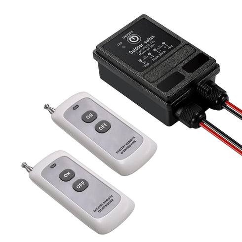 DC12V Waterproof Remote Control Relay Switch,984ft Long Range Wireless Remote Switch,DC12V/24V/48V/72V 40A