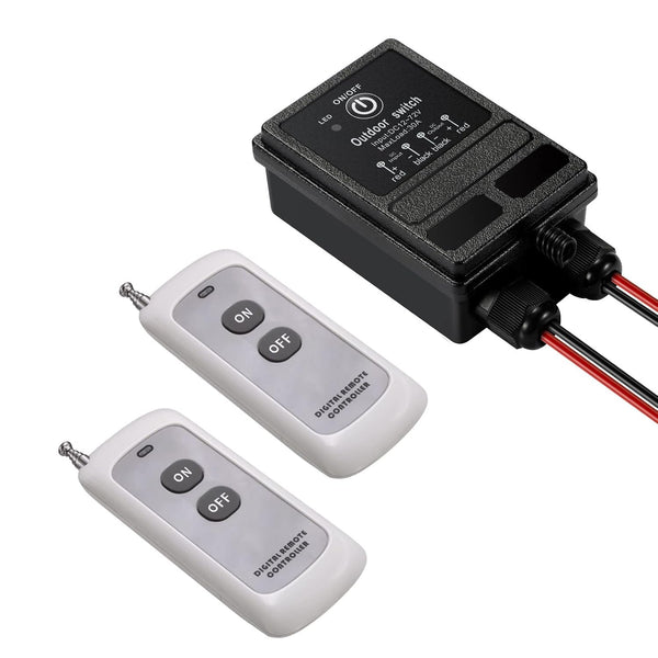 DC12V Waterproof Remote Control Relay Switch,984ft Long Range Wireless Remote Switch,DC12V/24V/48V/72V 40A
