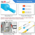 JRready 100 Sets IP68 Waterproof Crimp Connectors, 20-16 AWG Blue Butt Connectors, Tinned Copper