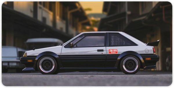 Large Gaming Mouse Pad, JDM Japanese Street Classic Car Ae86 Desk Mat, Extended 23.6 x 11.8 inch for Office