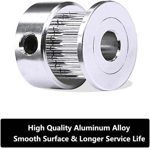 GT2 20 Teeth 5mm Bore Timing Pulley Aluminum Synchronous Wheel, Compatible with RepRap 3D Printer Prusa i3, 5pcs