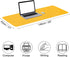 PATIKIL Large Desk Mat 55"x17" Non-Slip Waterproof PU Leather Dual Sided Desk Pad for Office Home Work Study, Yellow
