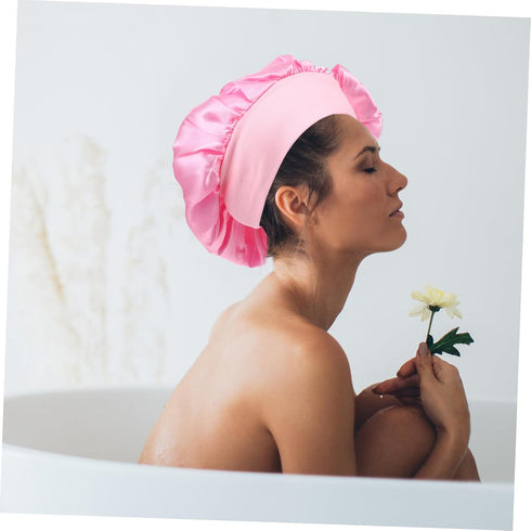 3pcs Satin Sleep Cap for Women Soft Night Bonnet with Wide Elastic Band Hair Protector for Sleeping for Curly Hair Care