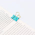 Mini Paper Clip Binder Clips, 100 Pack Small 15mm (5/8 Inch) Office Clips in Blue-Green