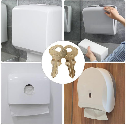 5Pcs 2055 Towel Dispenser Keys Replacement for Bathroom Napkin Paper Towel Holder Lock Metal Security Accessories