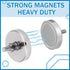 Flutesan Neodymium Round Magnet with M6 Male Thread, 90 lb or 150 lb Round Magnet with Bolt Stud for Lighting, Camera