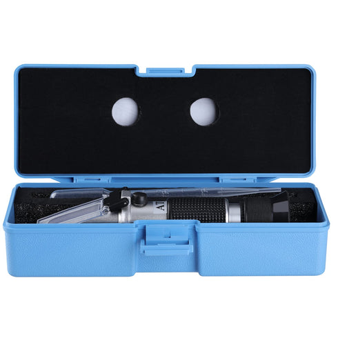 XRCLIF Wine Refractometer for Grape Brewing, Brix 0-40% & Alcohol 0-25% vol, Compact Black Design