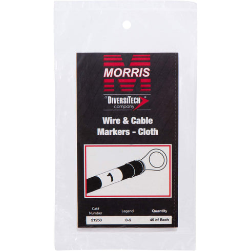 Morris Products Pre-Printed Wire Marker Booklet, Tyvek Book A-Z, 0-15, 10 Markers Per Legend for Cable Hook Ups