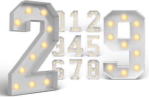 HYQFSAD 0, 100cm/3FT) LED Marquee Letters Large Light Up Letters Sign for Baby Shower Birthday Engagement Wedding Bar