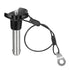 uxcell 304 Stainless Steel Ball Locking Pins with Button Handle, Quick Release Pin with 24.5cm Rope (10mm-31mm)