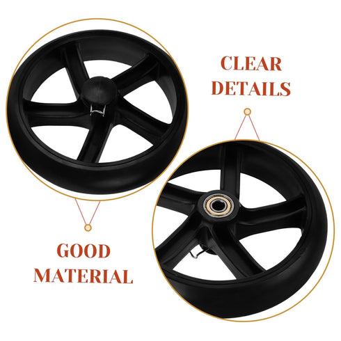 2-Pack Heavy Duty Shopping Cart Wheel Replacement - Ideal for Groceries