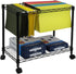 Oceanstar Portable 1-Tier Rolling File Cart, Black, 24 in