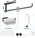 Paper Towel Holder Under Kitchen Cabinet, Self Adhesive or Drilling Paper Towel Holder Stick on Wall for Kitchen