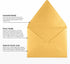 LUXPaper A2 Contour Flap Invitation Envelopes | Gold Metallic | 4 3/8" x 5 3/4" | 80lb. Text | 50 Qty