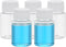 PATIKIL 5 Pcs 40ml Transparent Reagent Bottles, PET Wide Mouth Round Bottles with Screw Cap for Lab Storage