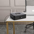 Cash Box with Combination Lock, Durable Metal Cash Box with Money Tray, Security Locker with Cable, Black