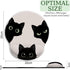 Funny Cat Mouse Pad, Ergonomic with Wrist Rest, Gaming Mouse Pad with Non-Slip Pain Relief PU Base, Black