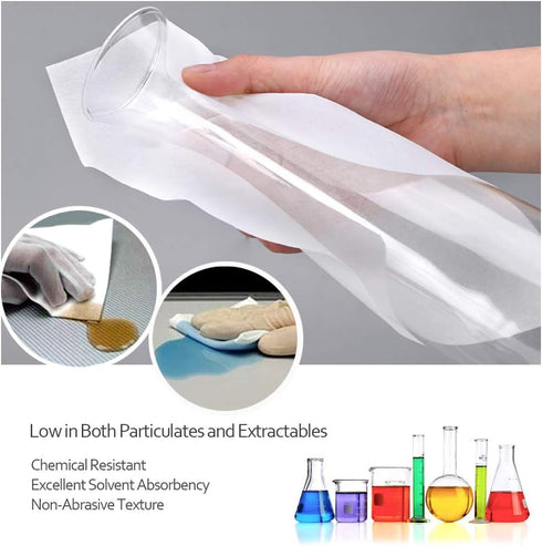 Lint Free Wipes Disposable Cleaning Wipes Cleanroom Wipes Cellulose/Polyester Blend 6" x 6" (Grade B, 300 Pcs)