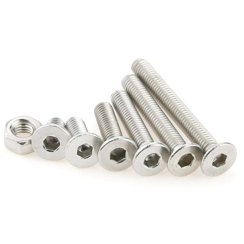 Hilitchi 260-Piece Metric M3 Hex Socket Flat Head Countersunk Bolts Screw Nut Assortment Kit