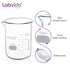 6pcs 150ml Upgraded Thick Glass Beakers, Griffin Low Form Beaker Set with Double Scale, 3.3 Boro, LVA006