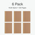 Oxford Composition Notebook 6 Pack, College Ruled Paper, 5.75 x 8 Inches, Small Size, 60 Sheets, Kraft Covers (63831)