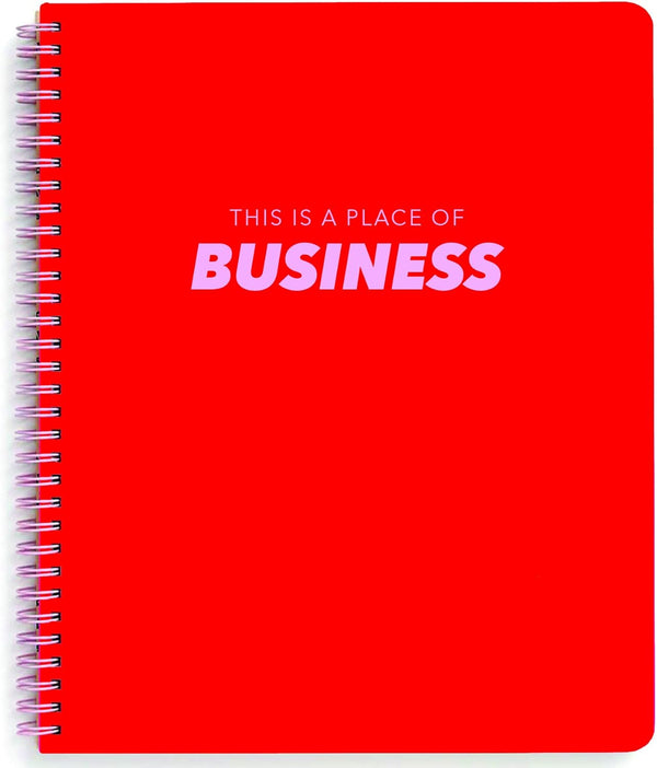 Graphique Large Red Spiral Notebook w/Pink Message – Fun Journal for Personal Thoughts, 160 Ruled Pages, 9" x 11"