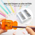 Manual 4PCS Colorful Compact Dual Holes Pencil Sharpeners with Lid, Portable for School Office