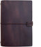 Refillable Leather A5 Travelers Notebook - Dark Brown Travel Journal with Lined Insert, 8.5 x 5.5 Inches