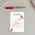 Red Cardinal Sticky Notes to Do List | Cardinal Themed Gift for Women | Bird Watcher Lover Birthday Cardinals Gifts | Notepad 4x6" 50 Pages Made in USA